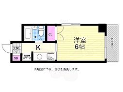 広島電鉄5系統 比治山下駅 徒歩12分の賃貸マンション 4階1Kの間取り