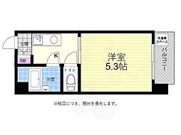 ウエストヒル 1Kの間取図画像