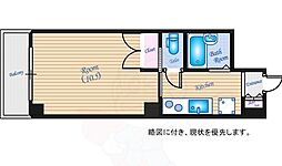 マンション雄創 4階1Kの間取り