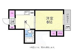 広島高速交通アストラムライン 白島駅 徒歩11分の賃貸マンション 3階1Kの間取り
