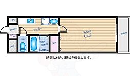 Casa del Rio 3階1Kの間取り