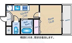 広島電鉄9系統 白島駅 徒歩7分の賃貸マンション 3階1Kの間取り