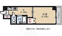 第2田中ビル 3階1Kの間取り