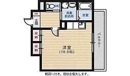 NomaZen BLD 5階ワンルームの間取り