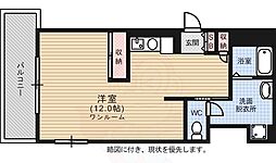NomaZen BLD 6階ワンルームの間取り