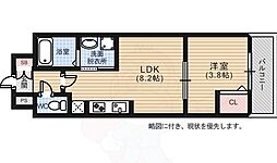 広島電鉄2系統 銀山町駅 徒歩3分の賃貸マンション 12階1LDKの間取り