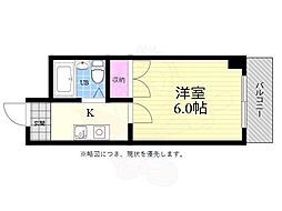 広島電鉄6系統 舟入幸町駅 徒歩2分の賃貸マンション 6階1Kの間取り