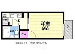 エレガンスEH.1-16 1Kの間取図画像