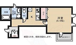 広島電鉄5系統 南区役所前駅 徒歩7分の賃貸マンション 4階1Kの間取り