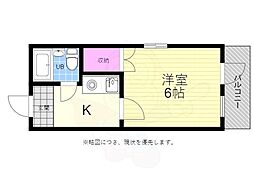 広島電鉄6系統 舟入幸町駅 徒歩2分の賃貸マンション 4階1Kの間取り