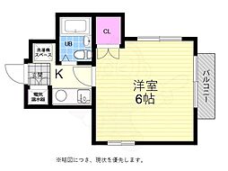Oビル 1Kの間取図画像
