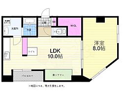 坪井ビル 1LDKの間取図画像