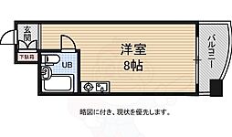 パールマンション万代橋 ワンルームの間取図画像