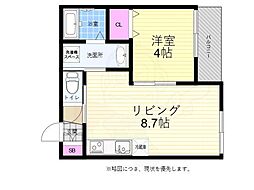 広島高速交通アストラムライン 不動院前駅 徒歩8分の賃貸アパート 3階1LDKの間取り