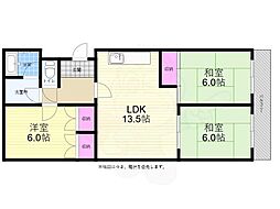 第3好木ビル 5階3LDKの間取り