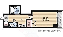 トロール吉島 2階1Kの間取り