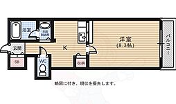フォートレス 2階1Kの間取り