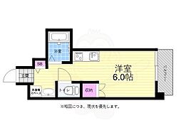 KENSEI7 ワンルームの間取図画像