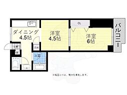 安本第2ビル 2DKの間取図画像