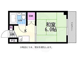 クリーンビル 1Kの間取図画像