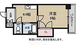 第三田中ビル 1Kの間取図画像
