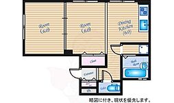 第3沖川ビル 2DKの間取図画像