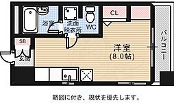 柴崎舟入ビル ワンルームの間取図画像
