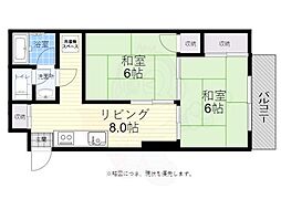 DIKビル 2LDKの間取図画像