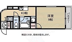 アイビースクエアー横川 1Kの間取図画像