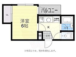 メゾン小町 1Kの間取図画像