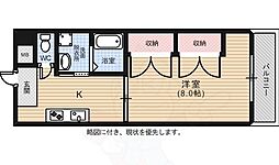 シェルクレール 1Kの間取図画像