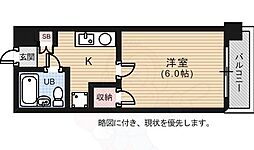 ダイアパレス比治山パークサイド 1Kの間取図画像