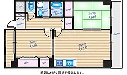 シャウエル錦 2LDKの間取図画像