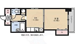 ラフィネ堺町 1DKの間取図画像