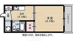 MSビル 1DKの間取図画像