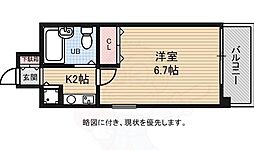 ダイアパレス昭和町 1Kの間取図画像