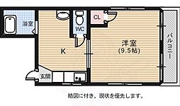 清水ビル 1Kの間取図画像