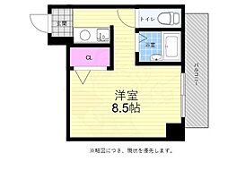 CASA東白島 ワンルームの間取図画像