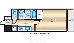 グラヴィスコート加古町 1Kの間取図画像