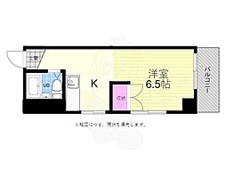 カーサ舟入 1Kの間取図画像