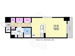 JR新白島駅前東亜ビル ワンルームの間取図画像