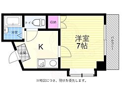 スタープラザ白島中町 1Kの間取図画像