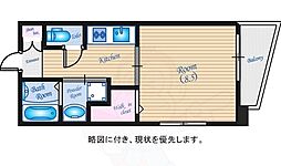 ルービンス観音町 1Kの間取図画像