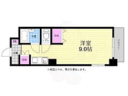 広瀬北ビル ワンルームの間取図画像