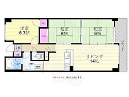フォーラム牛田早稲田 3LDKの間取図画像