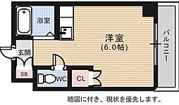 ラクセス国泰寺 ワンルームの間取図画像