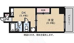 パークサイド茶木 1DKの間取図画像