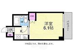 ヤスダ第2ビル 1Kの間取図画像