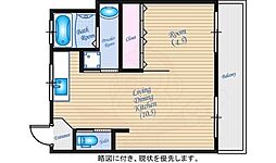第二渡部ビル ワンルームの間取図画像