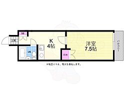 信和ビル 1Kの間取図画像